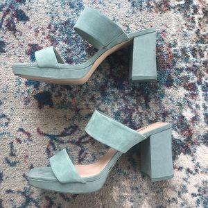 Zara - Teal Platform Sandals